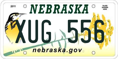 NE license plate XUG556