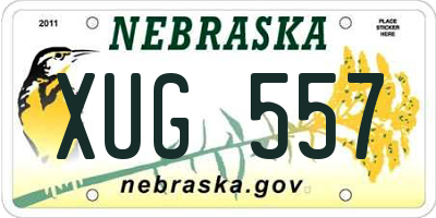 NE license plate XUG557