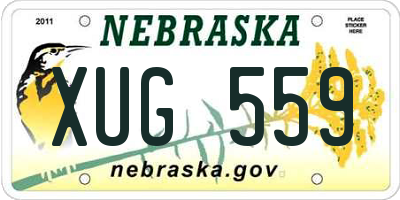 NE license plate XUG559