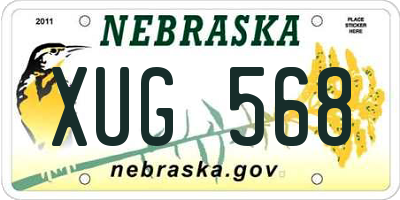 NE license plate XUG568