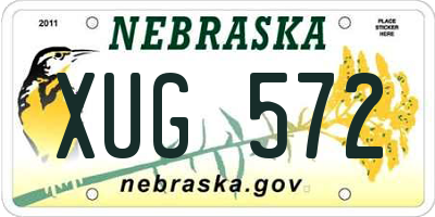 NE license plate XUG572
