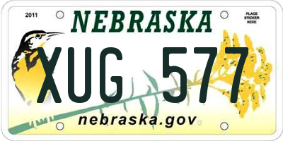 NE license plate XUG577