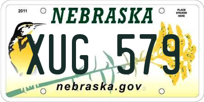 NE license plate XUG579