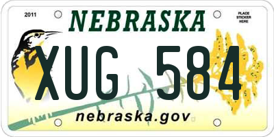 NE license plate XUG584