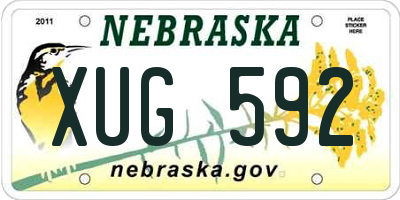 NE license plate XUG592