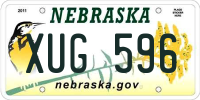 NE license plate XUG596