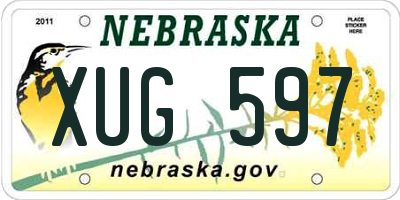 NE license plate XUG597