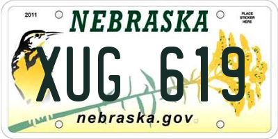 NE license plate XUG619
