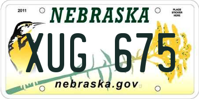 NE license plate XUG675