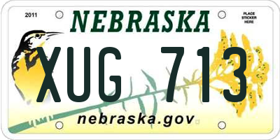 NE license plate XUG713