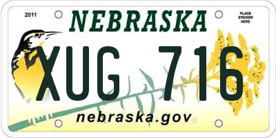 NE license plate XUG716