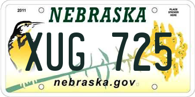 NE license plate XUG725