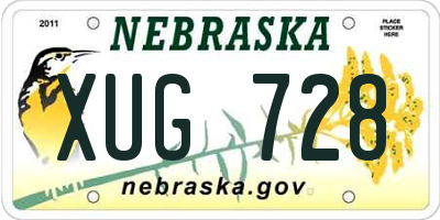 NE license plate XUG728