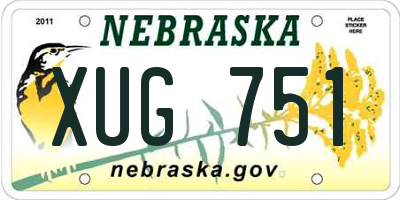 NE license plate XUG751