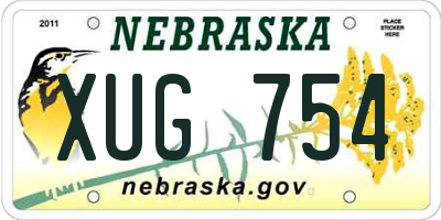 NE license plate XUG754