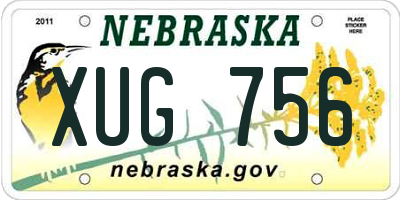 NE license plate XUG756