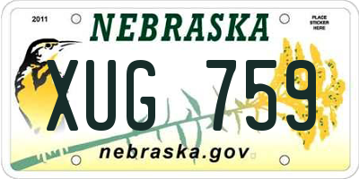 NE license plate XUG759