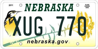 NE license plate XUG770