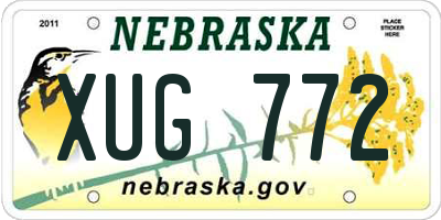 NE license plate XUG772