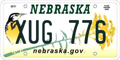 NE license plate XUG776
