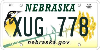 NE license plate XUG778
