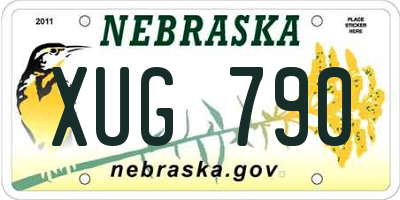 NE license plate XUG790