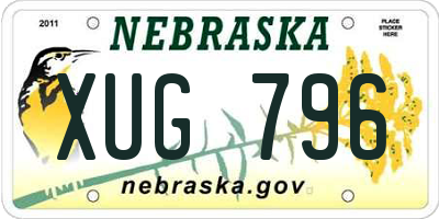 NE license plate XUG796