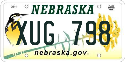 NE license plate XUG798
