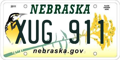 NE license plate XUG911