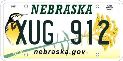 NE license plate XUG912