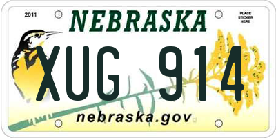 NE license plate XUG914