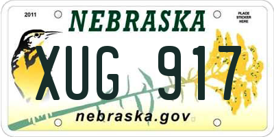 NE license plate XUG917