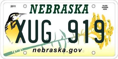 NE license plate XUG919