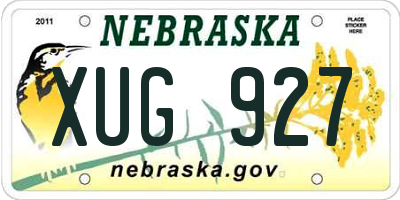 NE license plate XUG927