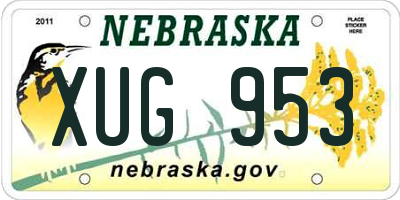 NE license plate XUG953