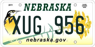 NE license plate XUG956