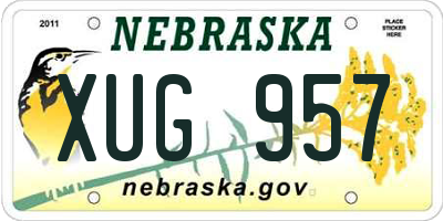 NE license plate XUG957