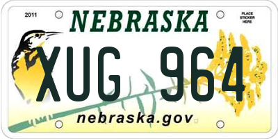 NE license plate XUG964
