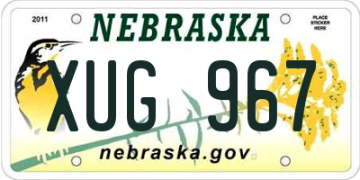 NE license plate XUG967