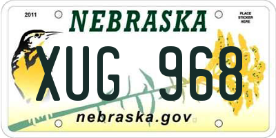 NE license plate XUG968