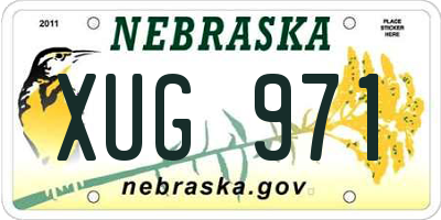 NE license plate XUG971
