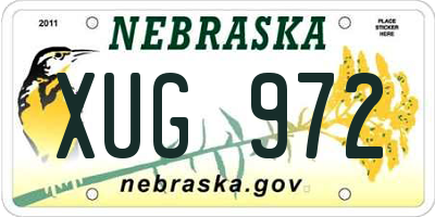NE license plate XUG972