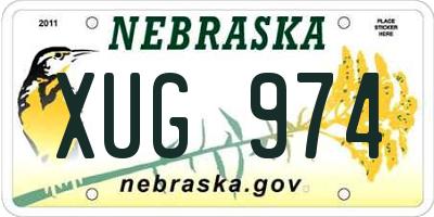 NE license plate XUG974