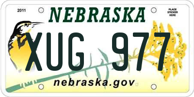 NE license plate XUG977