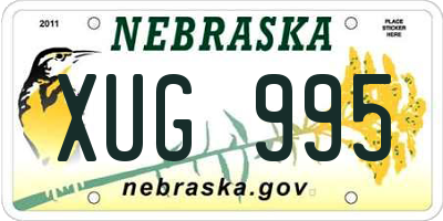 NE license plate XUG995