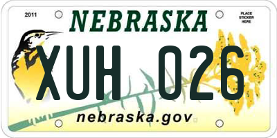 NE license plate XUH026