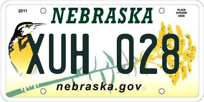 NE license plate XUH028