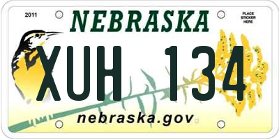 NE license plate XUH134