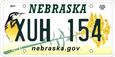 NE license plate XUH154