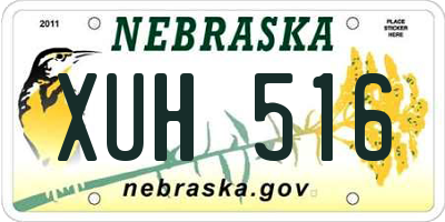 NE license plate XUH516